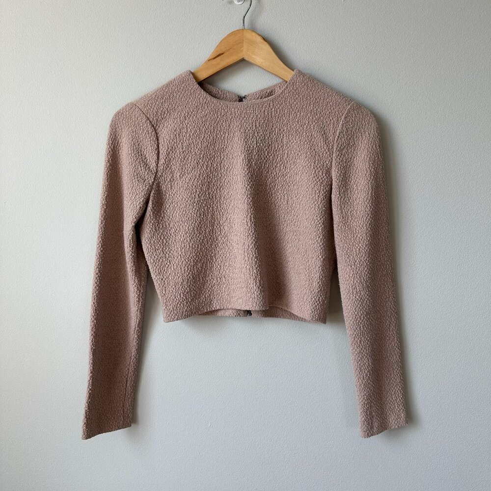 Alice + Olivia textured long sleeve blouse | Small